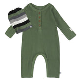 Organic Cotton Jumpsuit Coverall Romper Set